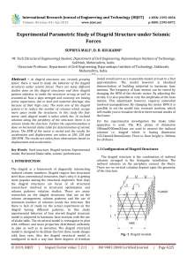 IRJET-Experimental Parametric Study of Diagrid Structure under Seismic Forces