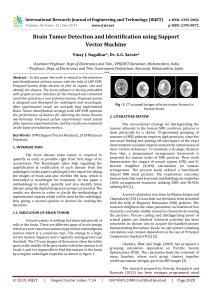 IRJET-Brain Tumor Detection and Identification using Support Vector Machine