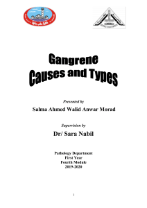 Gangrene-pathology