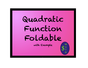 QuadraticFunctionFoldable