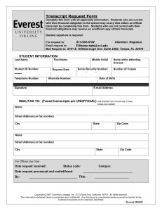 everest transcript request form