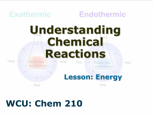 Exo and endothermic reactions PPT