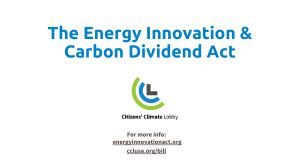 Energy Innovation & Carbon Dividend Powerpoint Slides 