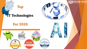 Top IT Technologies For 2020
