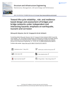 2019 Toward life cycle reliability risk and resilience based design and assessment of bridges and bridge networks under independent and interacting