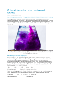 Colourful chemistry - Redox Reactions with Lolipops