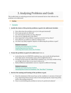 Analyzing Problems and Goals 