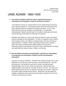 Educational Philosophers: Jane Addams