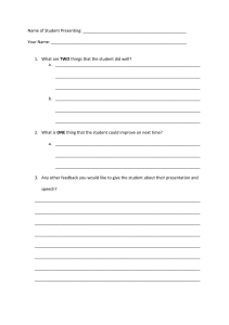 feedback sheet - peer