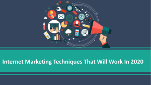 Internet Marketing Techniques That Will Work In 2020