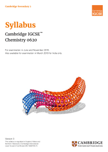 Chemistry Class 8 Cambridge IGCSE-2019-syllabus