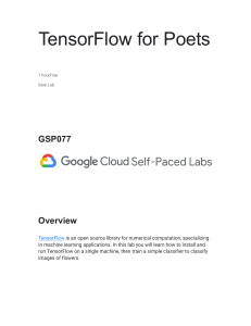 Tensorflow for Poets
