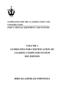 ( Vol 1 ),2015 Guidelines for Certification of Loading Computer System,2015