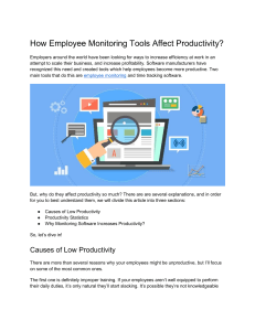 How Employee Monitoring Tools Affect Productivity