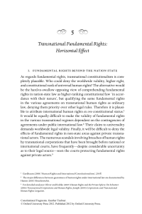 Transnational Fundamental Rights Horizontal Effect