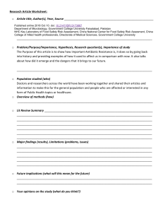 Research Article Worksheet