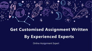Get Customised Assignment Written By Experienced Experts