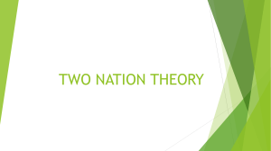 1 TWO NATION THEORY