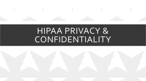 Hipaa Privacy & Confidentiality