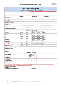 Use Access Management Form