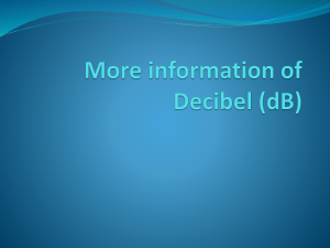 More information of Decibel (dB)