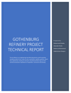 GOTHENBURG REFINERY PROJECT TECHNICAL REPORT