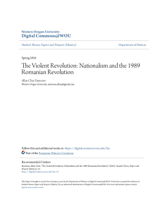 The Violent Revolution Nationalism and the 1989 Romanian Revolution