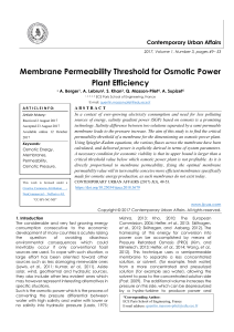 Membrane Permeability Threshold for Osmotic Power Plant Efficiency 