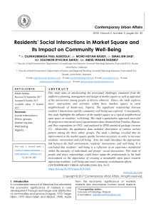 Residents’ Social Interactions in Market Square and Its Impact on Community Well-Being 