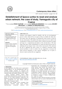 Establishment of Space syntax to read and analyze urban network; the case of study, Famagusta city of Cyprus