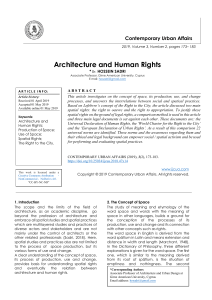 Architecture and Human Rights 