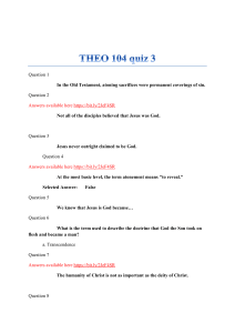 THEO 104 quiz 3: 100% Graded A
