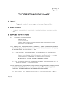 Post-Marketing Surveillance Procedure