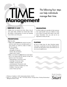 stress management and time management