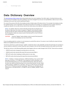 Everbridge Data Dictionary Overview