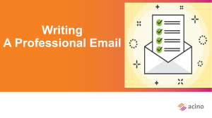 Professional Email Writing