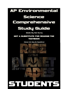 AP ENVIRONMENTAL SCIENCE COMPREHENSIVE STUDY GUIDE.