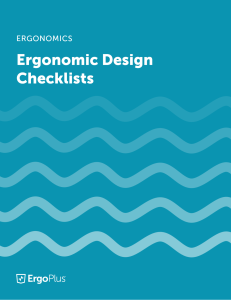 Industrial and Office Ergonomic Design Checklists