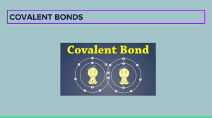 covalent  - ionic bonds 1st year secondary school