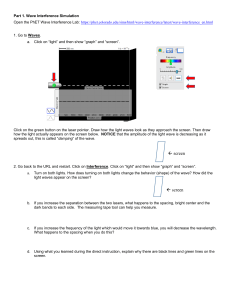 double slit lab with questions