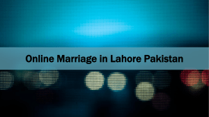 Legal Way For Online Marriage in Lahore By The Law of Pakistan And Other Country