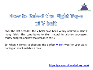 How to Select the Right Type of V belt