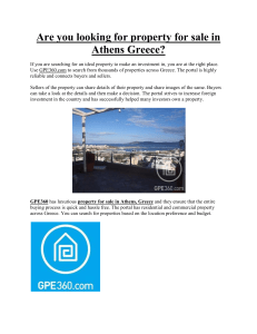 Are you looking for property for sale in Athens Greece?