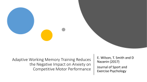 Intro & Aims - Adaptive Working Memory Training Reduces the Negative Impact