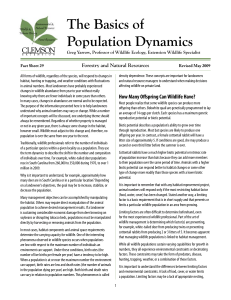 The Basics of Population Dynamics (PDF)