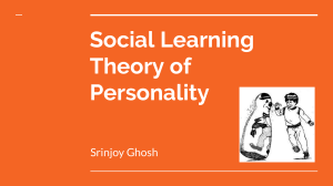 Social Learning Theory of Personality