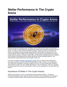 Stellar Performance In The Crypto Arena