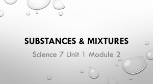 Sci7U1M2 Substances-Mixtures