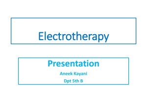 Electrotherapy Presentation