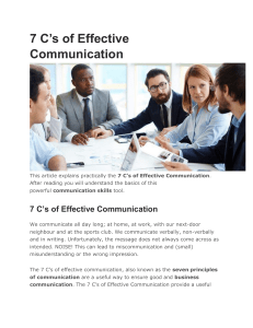 7 C's of Business Communication